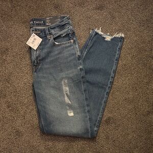 American Eagle Outfitters Super High-Rise Strigid Mom Jeans